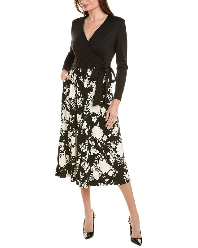 Anne Klein Serenity Midi Dress Comfortable Lace-Up Midi Dress