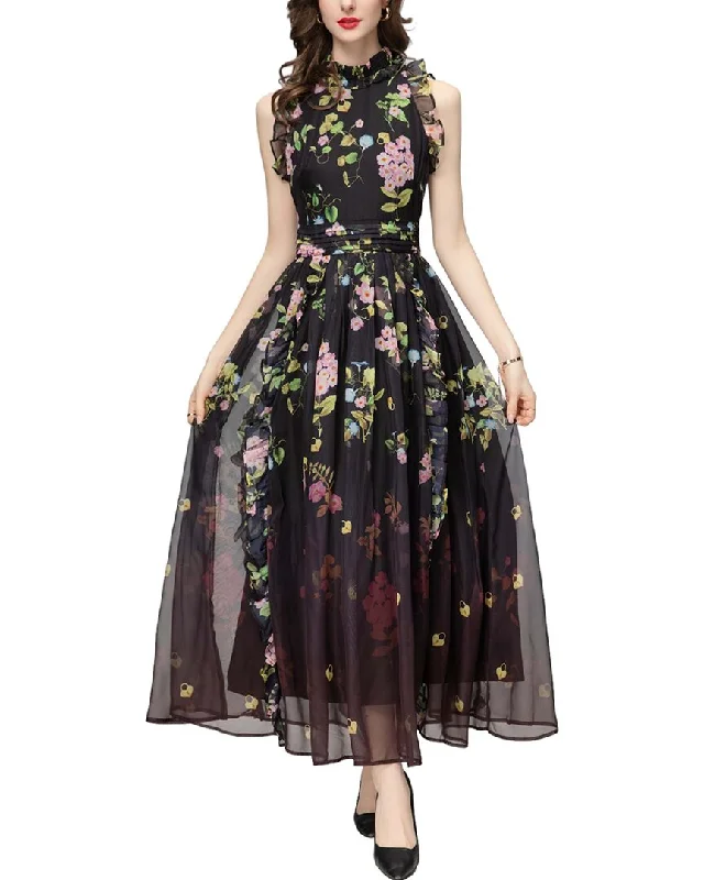 BURRYCO Midi Dress Trendy Long Sleeve Midi Dress