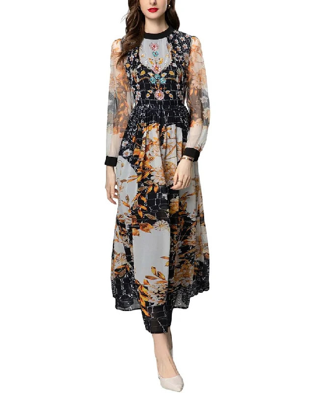 BURRYCO Midi Dress Cozy Tie-Dye Midi Dress