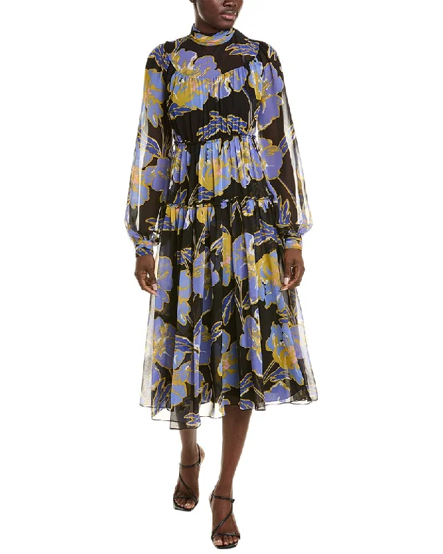 Diane von Furstenberg Kent Midi Dress Stylish Animal Print Midi Dress