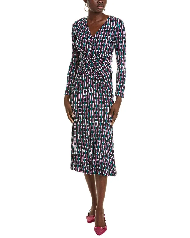 Diane von Furstenberg New Timmy Wool-Blend Midi Dress Cozy A-Line Midi Dress