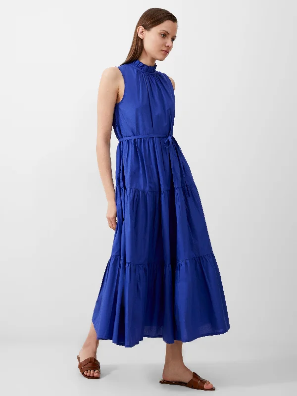 Era Poplin Midi Dress Stylish High-Waisted Midi Dress