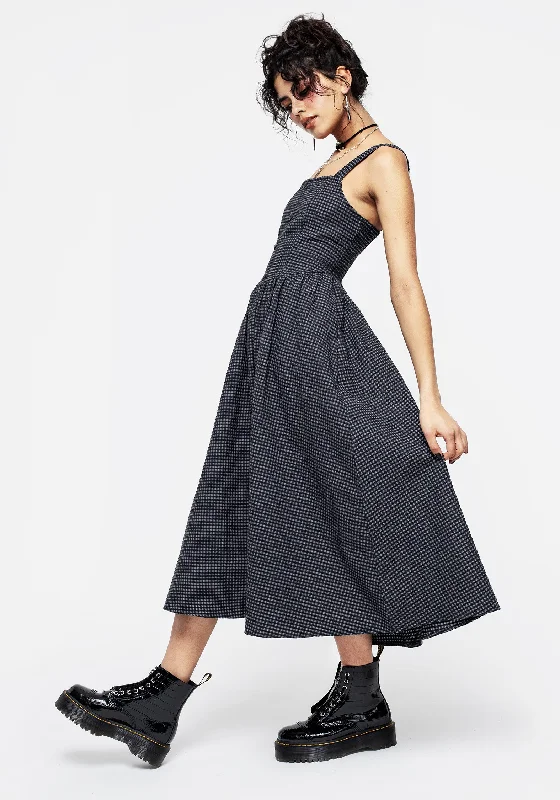 Faythe Apron Midi Dress Comfortable Short Sleeve Midi Dress