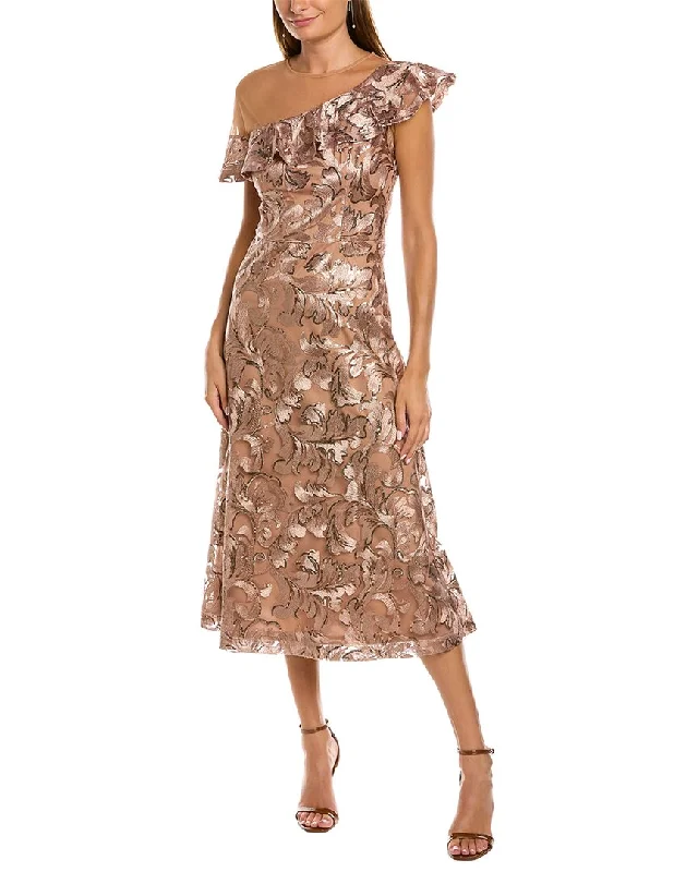 JS Collections Lucy Lace Midi Dress Cozy Midi Dress with Pockets