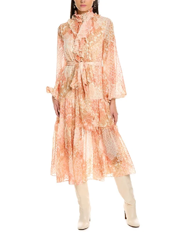 Keepsake Trace Midi Dress Trendy Mock Neck Midi Dress