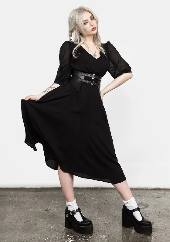 Maja Midi Dress Comfortable Ribbed Midi Dress