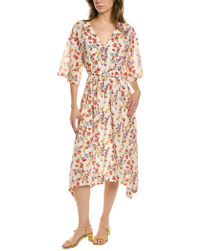 Marchesa Notte Leilani Midi Dress Stylish Wraparound Midi Dress