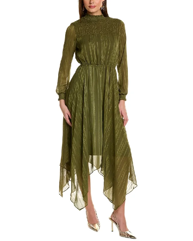 Nanette Nanette Lepore Yin Shadow Midi Dress Comfortable Short Sleeve Midi Dress