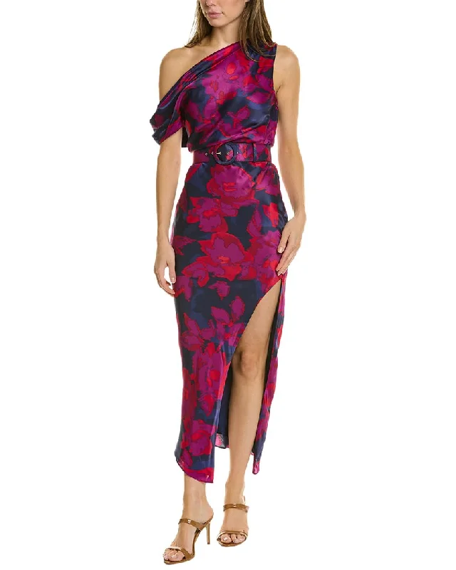 Nicholas Calantha Silk-Blend Midi Dress Fashionable Wide Leg Midi Dress