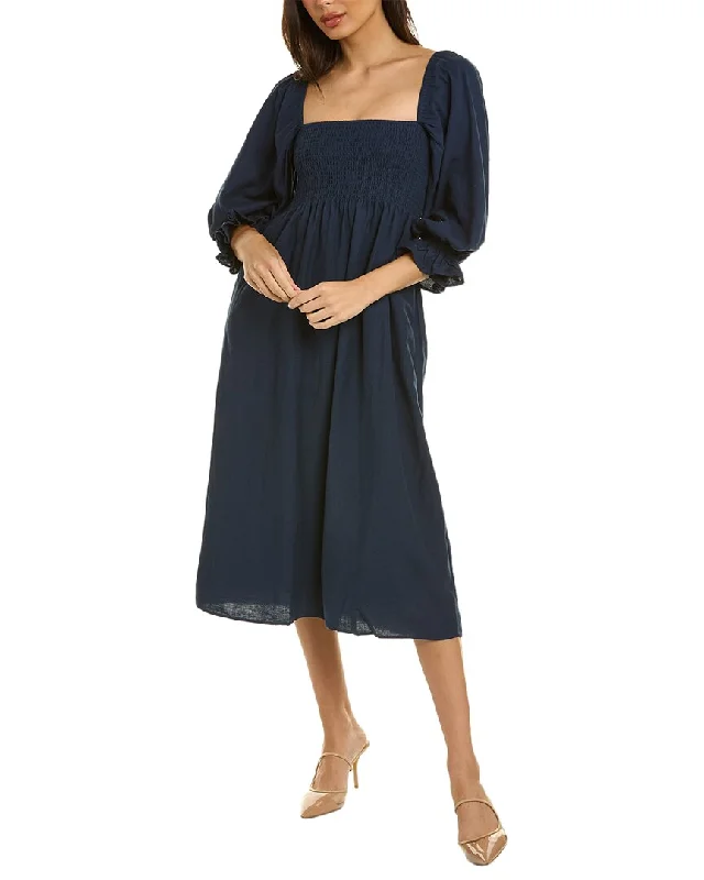 O.P.T. Athena Midi Dress Trendy Mock Neck Midi Dress