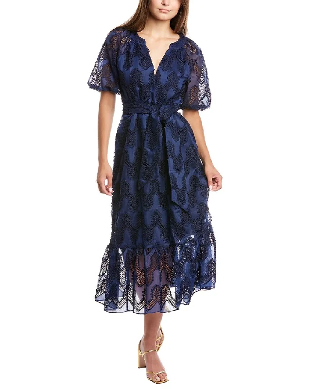 Shoshanna Caricia Midi Dress Elegant Floral Skirt Midi Dress