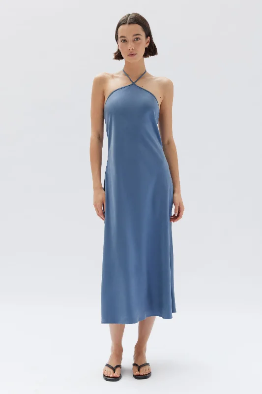 Skylar Silk Midi Dress Stylish Satin Midi Dress