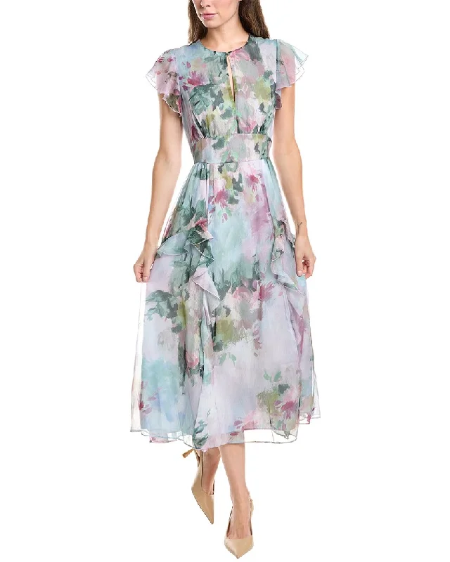 Ted Baker Waterfall Ruffle Midi Dress Fashionable Pleated Midi Dress