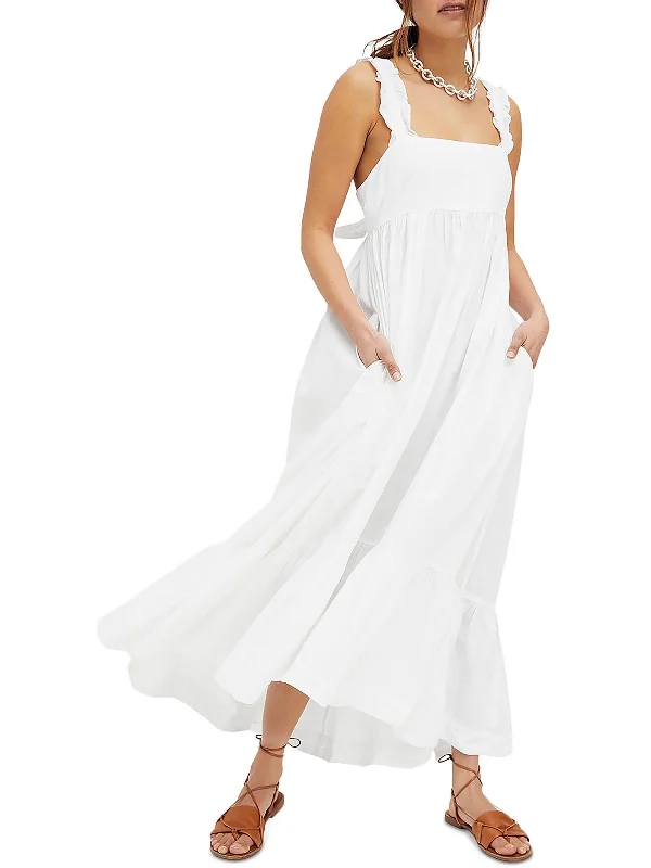 Womens Long Flowey Midi Dress Stylish Tiered Midi Dress