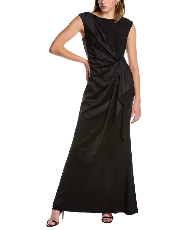 Adrianna Papell Draped Maxi Dress Trendy Maxi Dress with Straps