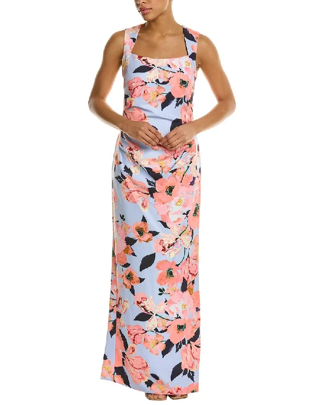 Adrianna Papell Mermaid Maxi Dress Chic Sleeveless Maxi Dress
