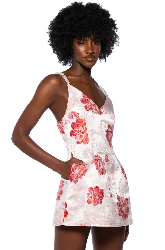 AJIJA BROCADE STRAPLESS MINI DRESS Comfortable Bodycon Mini Dress