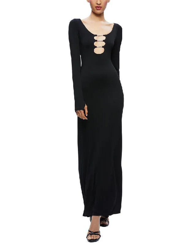 alice + olivia Kalena Cutout Maxi Dress Fashionable Off-Shoulder Maxi Dress