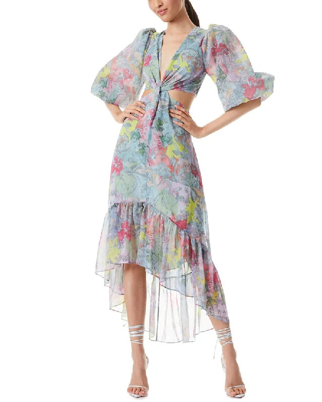 alice + olivia Katia Twist Maxi Dress Classic Tulle Maxi Dress