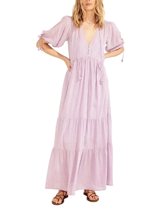 Auguste Evie Maxi Dress Cozy Ruffle Sleeve Maxi Dress