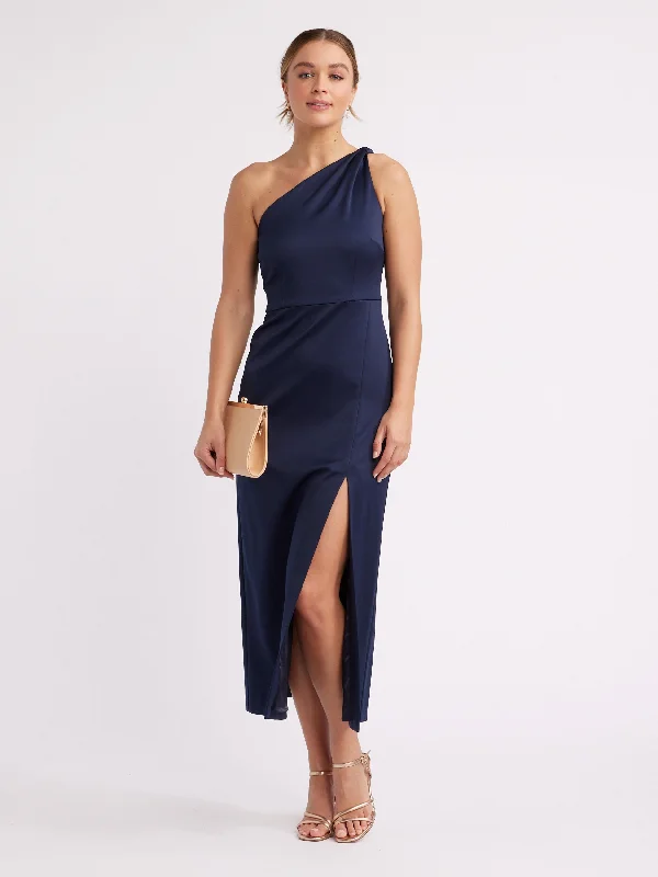 Berlin One Shoulder Maxi Dress Comfortable Ruffle Hem Maxi Dress