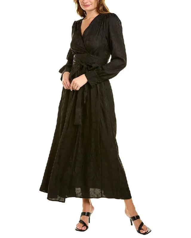Beulah Wrap Maxi Dress Classic V-Neck Maxi Dress