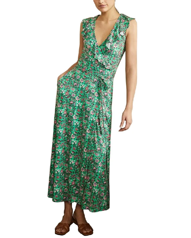 Boden Saskia Wrap Jersey Maxi Dress Trendy Printed Maxi Dress