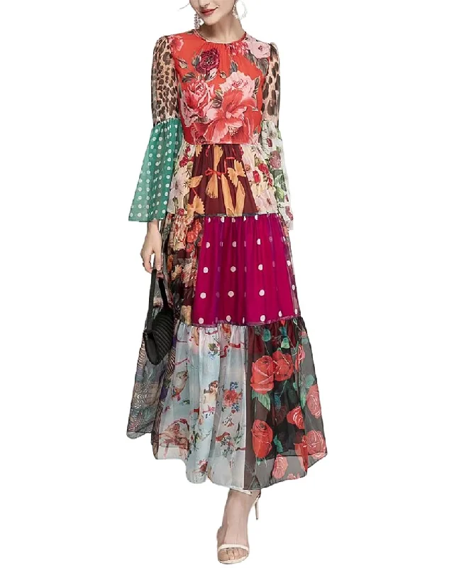 BURRYCO Maxi Dress Elegant Maxi Dress with Lace