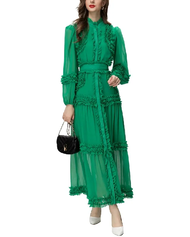 Lanelle Maxi Dress Comfortable Maxi Dress with Belt