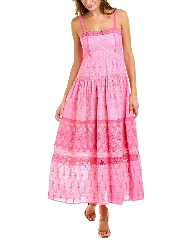 LoveShackFancy Camisha Maxi Dress Comfortable Maxi Dress with Slits