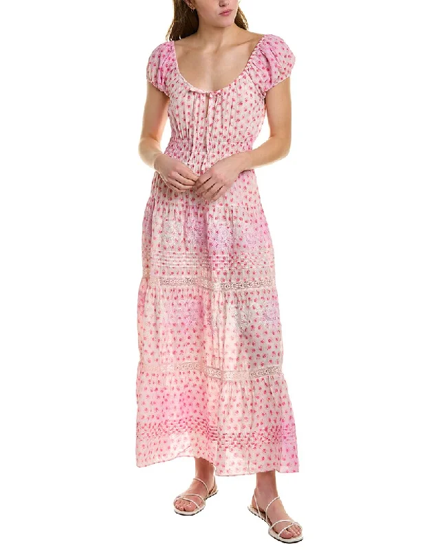 LoveShackFancy Magdaline Maxi Dress Fashionable Faux Wrap Maxi Dress