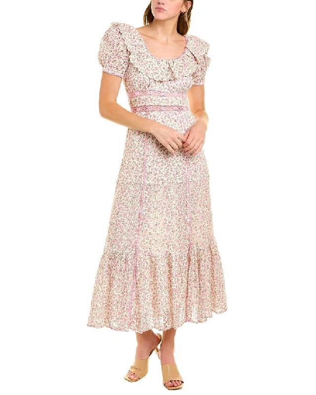 LoveShackFancy Stassie Maxi Dress Elegant Tiered Maxi Dress