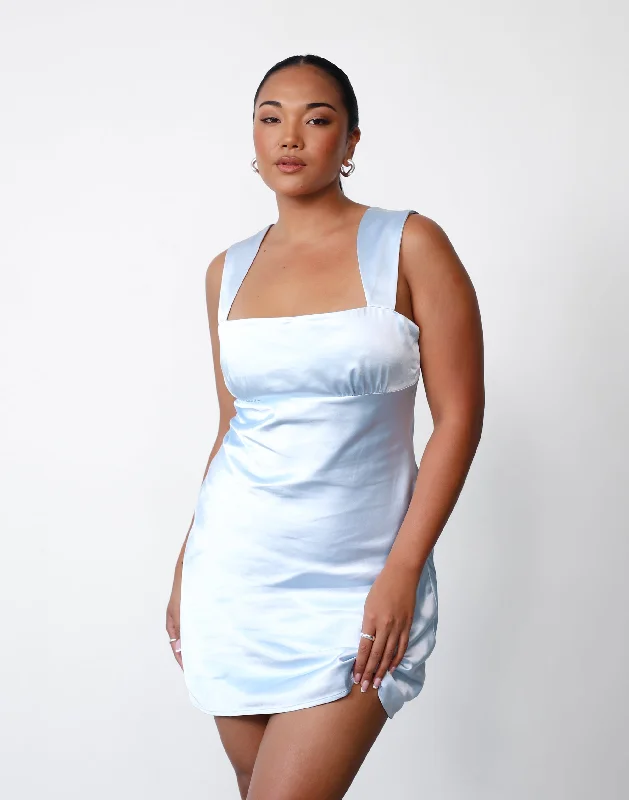 Mimosa Mini Dress (Ice Blue) Stylish Summer Mini Dress