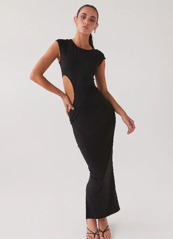 Never Too Much Maxi Dress - Shadow Trendy Maxi Dress with Straps