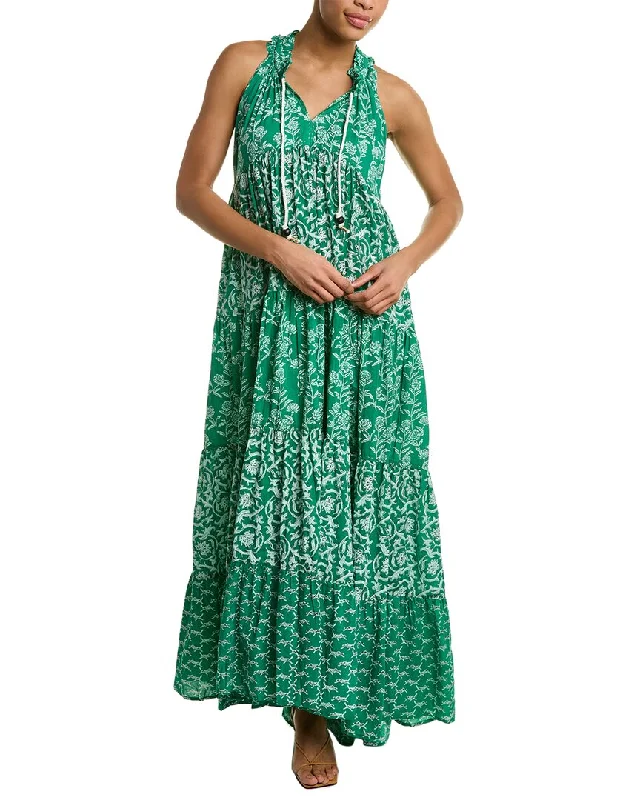 Ro's Garden Sofia Maxi Dress Comfortable Pleated Maxi Dress