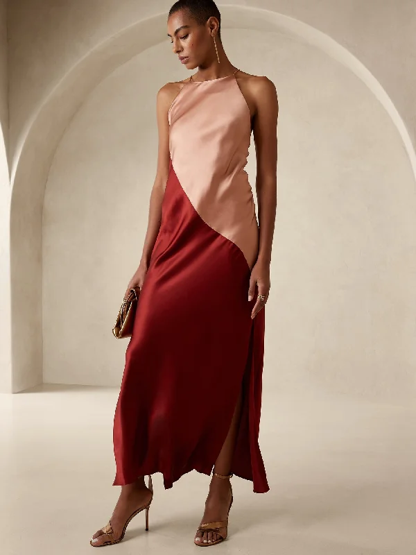 Sombra Silk Maxi Dress Trendy Floral Print Maxi Dress