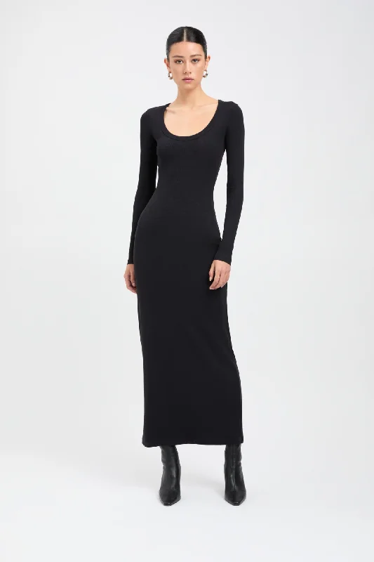 Sophie Long Sleeve Maxi Dress Stylish One-Shoulder Maxi Dress