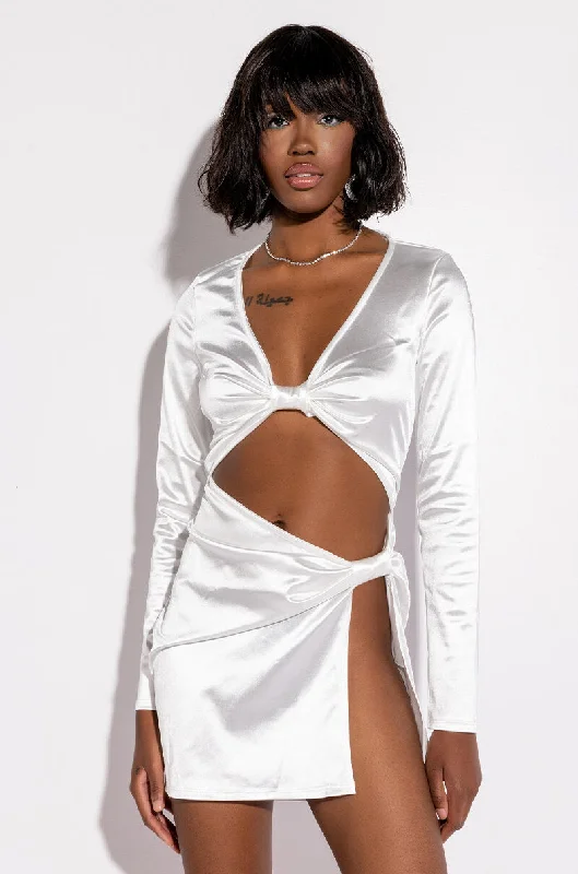 SPEND IT CUT OUT MINI DRESS Fashionable Boho-Chic Mini Dress