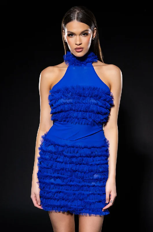 WHATEVER I SAY MESH TEXTURED MINI DRESS Chic Pleated Mini Dress