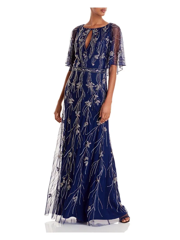 Womens Embellished Beaded Maxi Dress Trendy Maxi Dress with Lace