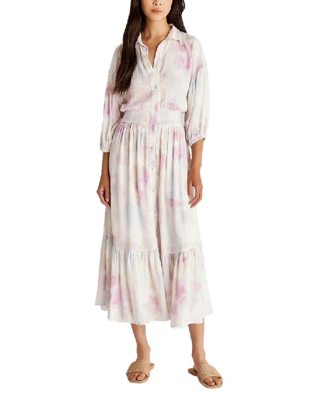 Z SUPPLY Tanya Blurred Maxi Dress Cozy Ribbed Maxi Dress