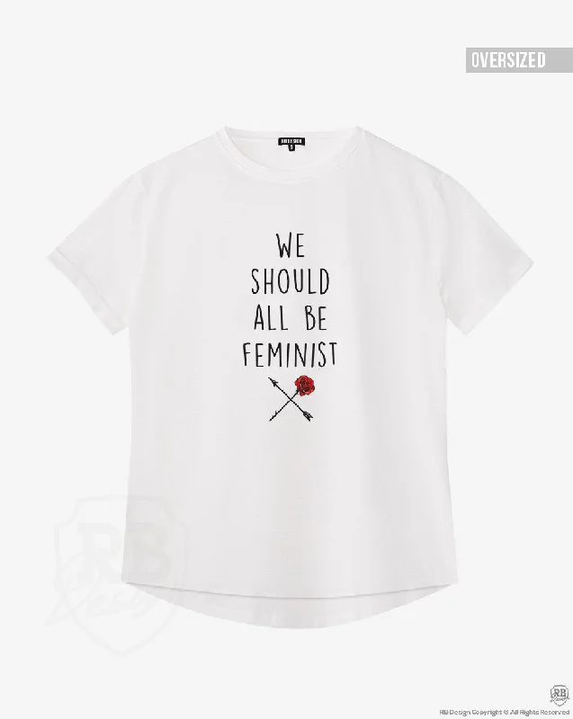 Women's Feminist T-shirt With Sayings WTD22 Basic T-Shirt Crew Neck Short Sleeve