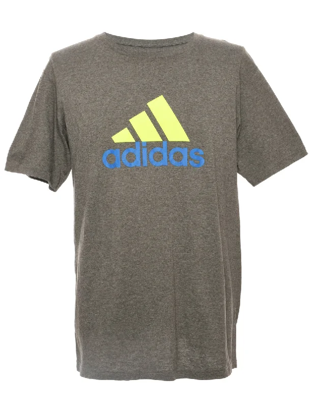 Adidas Printed T-shirt - M Spandex Blend Rayon Blend Denim Blend