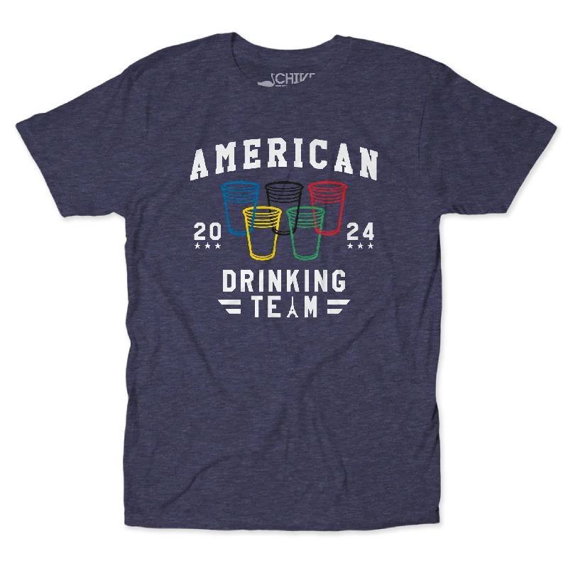 American Drinking Team Unisex Tee Nylon Fabric Polyester Fabric Spandex Fabric