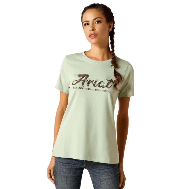 Ariat Women's Frosty Green Classic Fit Short Sleeve T-Shirt 10045093 Boxy Fit Fitted Loose