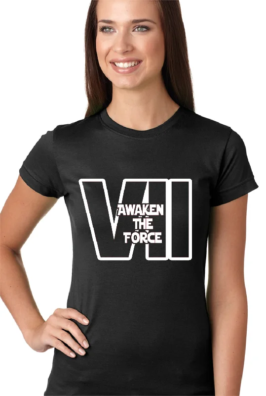 Awaken The Force VII Girls T-shirt Silk Blend Satin Velvet