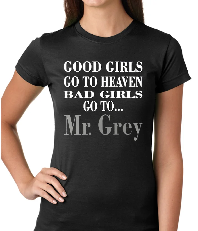 Bad Girls Go To Mr. Grey Girls T-shirt Graphic T-Shirt Round Neck Polyester