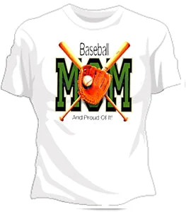 Baseball Mom And Proud Of It Girls T-Shirt Chenille Blend Fleece Blend Nylon Blend