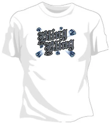 Bling Bling Girls T-Shirt Zippered Front Buttoned Front Snap Front