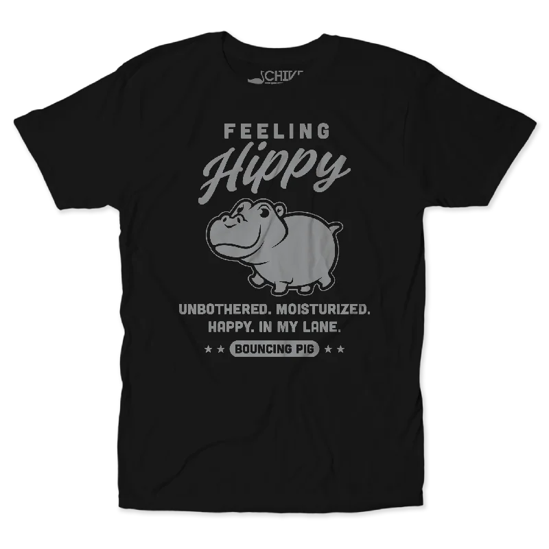 Bouncing Pig Unisex Tee Thin T-Shirt Open Front Quick Dry